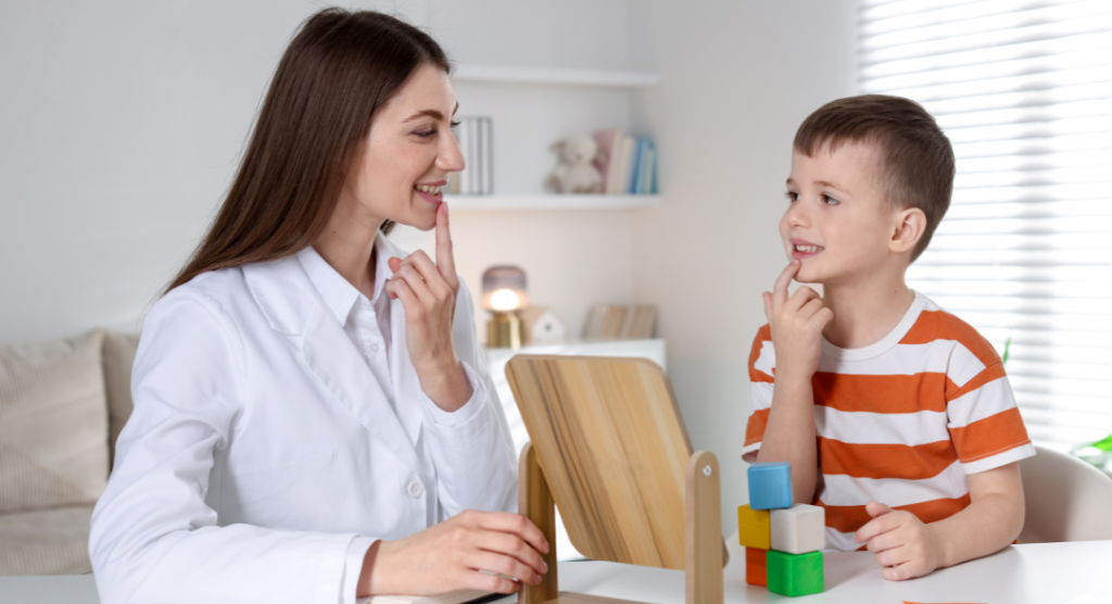 Play therapy room set up for child counseling sessions with games and creative materials
